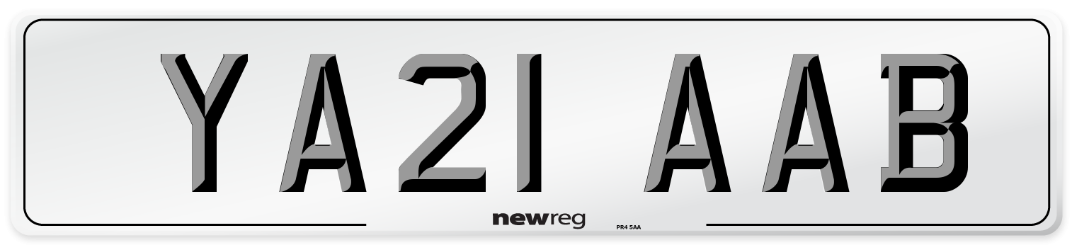 YA21 AAB Number Plate from New Reg